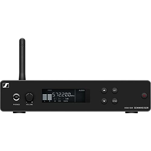 Sennheiser XSW IEM SET Sistema de monitoreo inalámbrico estéreo intrauditivo A: 476 a 500 MHz (509146) con bolsa de transporte Auray para sistema inalámbrico miniatura 3