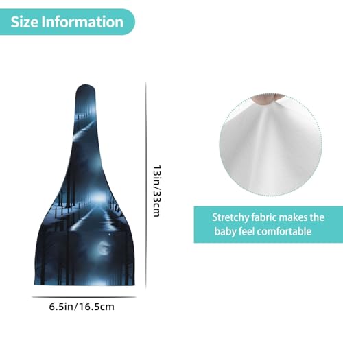 Baby Beanie EerieEvening Knotted Hat - Soft, Warm, Comfortable, Headwear for Newborns, 0-6 Months Black4