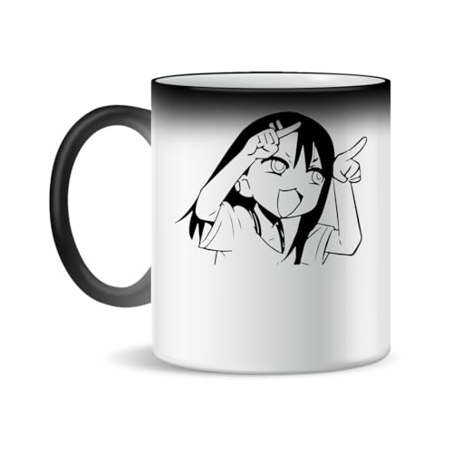 Forsca Nagatoro Evil Taza de Cerámica Para Té y Café, 330ml, Mágica, Blanca, Rosa, Negra 330ml