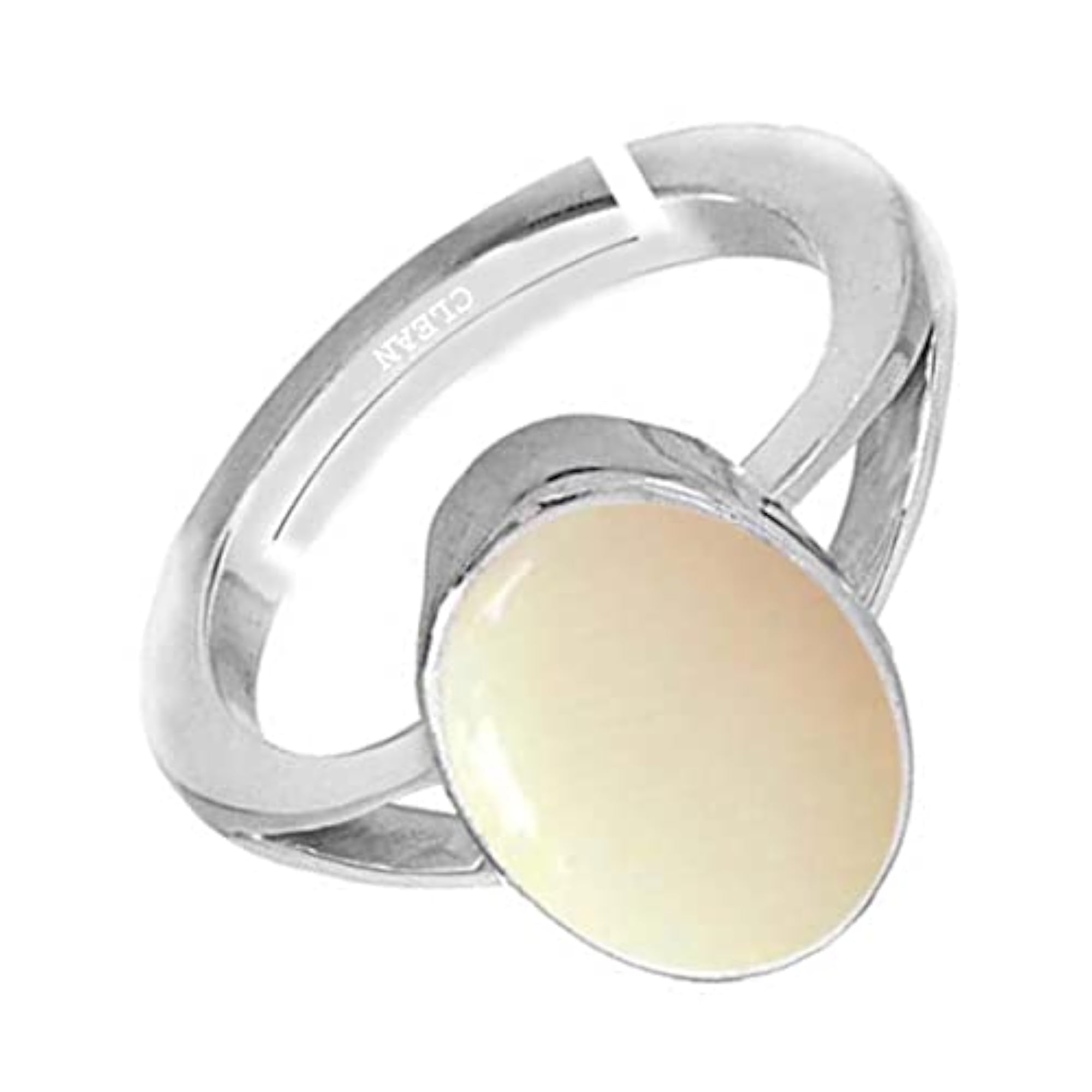 Astrological Certified Opal Gemstone 7.25 Ratti Silver Adjustable Ring