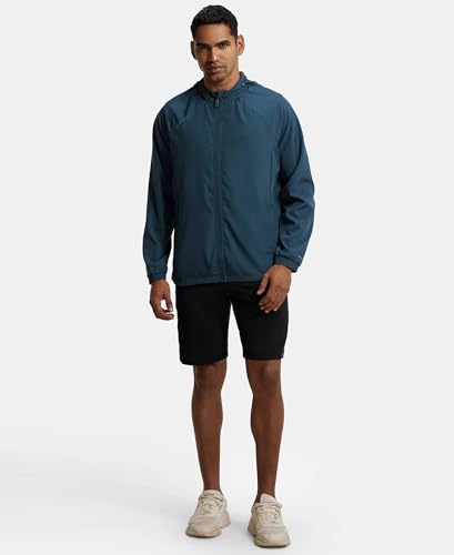 Image of Jockey MV40 Men's Microfiber Fabric Water Resistant Convertible Active Wear Hoodie Jacket