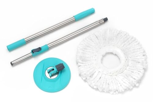 Image of KAVIRA Spin Mop Refill Set | Replacement Microfiber Mop Head & Mop Stick Only | Compatible with Standard Spin Mop Buckets | Floor Cleaning Pocha Refill