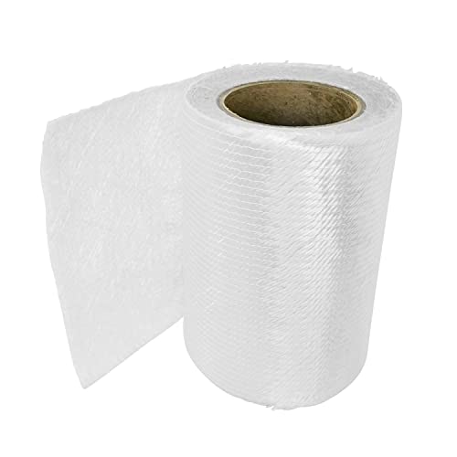 Image of 1708 Fiberglass Cloth Roll | 7 inch Wide by 360 inch (10 Yards) | Molding Roofing Boat Marine Repair | Resin & Epoxy Compatible | Roll Package (7 inch 1708 Fiberglass)