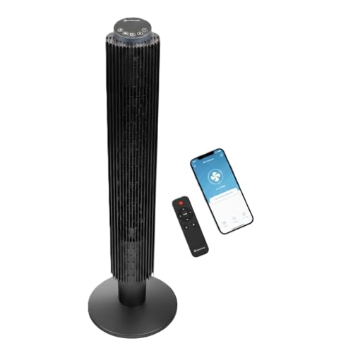 Comfort Zone 42-Inch Smart Wi-Fi Oscillating Tower Fan