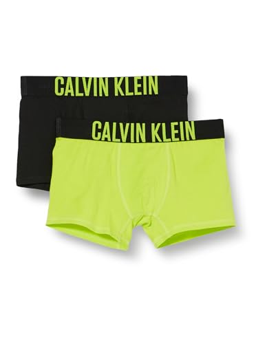 Calvin Klein 2pk Trunk 446, Bañador Niños, Citralime/Pvhblack, 8-10 años