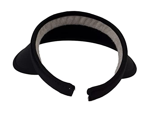 Topheadwear Sports Cotton Twill Clip-On Visor 3.5 Inch Wide Brim, Black #TOP3