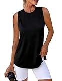 Wayleb Top Deportivo de Tirantes Mujer sin Mangas con Diseño de Malla Transpirable para Fitness Yoga Correr