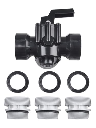 Wlinfetity Válvula de repuesto de 3 vías para bomba de piscina, para spa 4517, plástico ABS, 3,8 cm, color negro