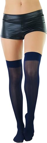 Image of ToBeInStyle Women's Nylon Thigh High Schoolgirl Opaque Stockings