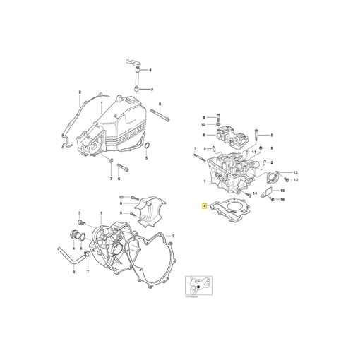 Joint d'embase de culasse de précision pour carter moto G650GS - 2