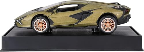 Image of 1:32 Lamborghini Sian Die-cast Metal Toy Car Pull Back Super car with Openable Doors with Sound and Light for Gifts Toys for Kids