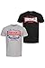 Produktbild Lonsdale Men's GEARACH T-Shirt, Marl Grey/Black, XL