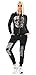 Produktbild xy Damen Jogginganzug Sport Fitness Freizeit Jacke Hose Strass Nieten Skull Kapuze (S/M, s)