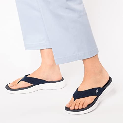 Skechers womens On-the-go 600 - Sunny Flip Flop, Navy, 9 US | Image 1