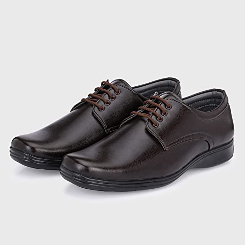 Image of Centrino Mens Formal Shoes |Elegant Lace Up Derby for Business & Casual Wear | Premium Craftsmanship for a Stylish & Sophisticated Look | Cushioned Insole for All-Day Comfort & Support (6047)