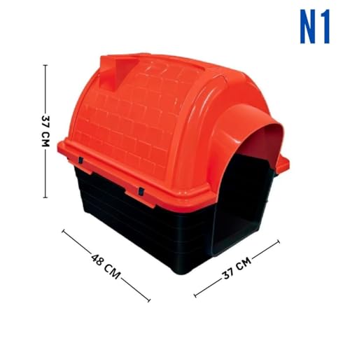 Casinha Pet Iglu N1 para Raças Pequenas – Conforto, Segurança e Estilo para Seu Cachorro (Vermelha,