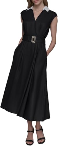 Image of Karl Lagerfeld Women's Short Sleeve Multifunctional Shirt Dress