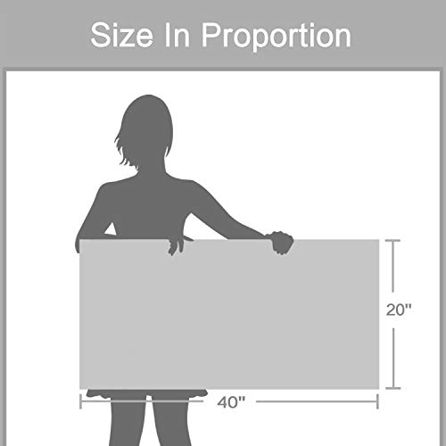 Canvas Wall Art Beach Pathway: Sandy Path With Fence Painting To The Coastal Hand Painted Artwork Picture For Bedroom (40'' X 20'', Multi-Sized) #TOP2