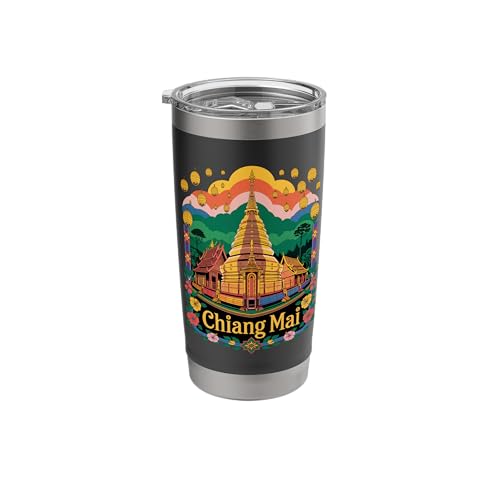 Chiang Mai Thailand Temple Stainless Steel Insulated Tumbler