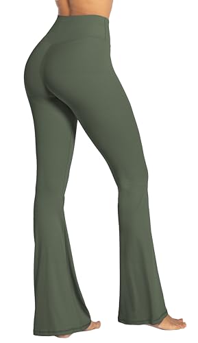 Image of Sunzel Flare Leggings, Crossover Yoga Pants with Tummy Control, High-Waisted and Wide Leg