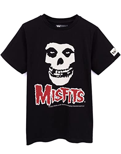 Misfits T-Shirt Kids Girls Boys Skull Music Band Logo Black Top