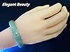 Zimlove Natural Jade Bangle Bracelet for Women Classcial Retro Chinese Style Green Hand Jade Bracelets with Gift Box (Green 60mm) #2
