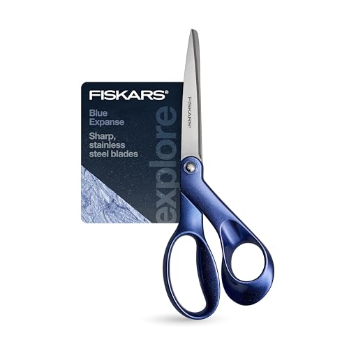 Fiskars Explore Scissors, Design Collection, Blue Expanse, 8 Inches
