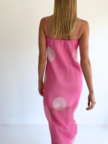 Image of Yuemengxuan Boho Maxi Dresses for Women Spaghetti Strap Flowy Smocked Long Dress Casual Summer Vacation Beach Maxi Dress