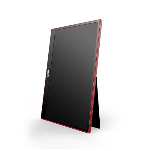Image of AOC 16G3-16-inch Portable Gaming Monitor Full HD, FreeSync (1920x1080, 144 Hz, MicroHDMI 1.4, USB-C) Black-red