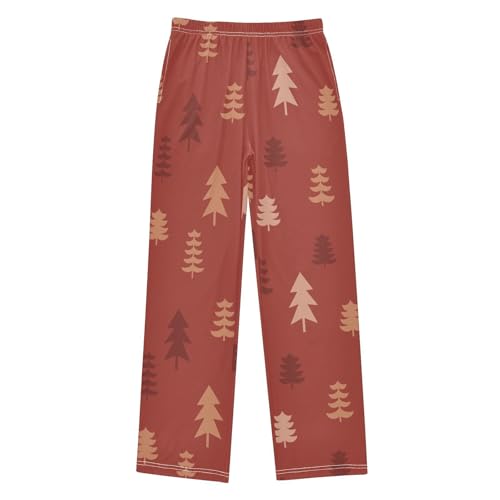 Boys' Pants Christmas Tree Xmas Red Long Bottoms Jogger Pants Elastic Waist Trousers with Pockets S-XL