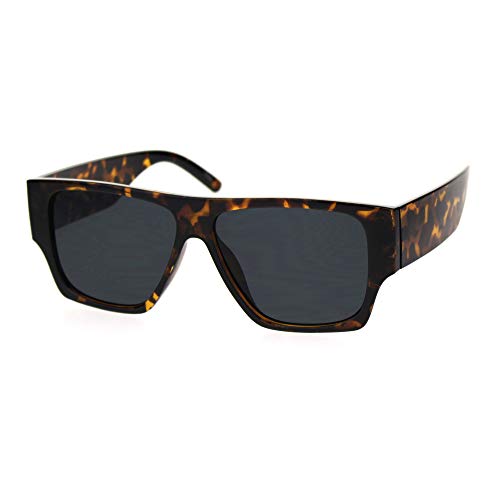 Mens Thick Arm Flat Top Gangster Mob Plastic Sunglasses