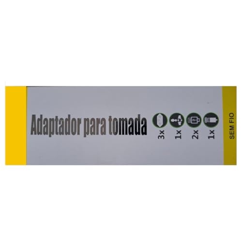 Extensão Tomada Régua de Energia, Adaptador De Tomada, 4 Tomadas, 2 Interfaces USB, 1 Porta USB Tipo