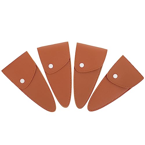 BELLIFFY 4stücke Sicherheitsschere Lederschutzhülle Scherentasche Zum Befestigen An Gürtel Für Schere Aufbewahrung Und Schutz Versehentliches Fallenlassen
