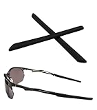 Replacement Earsocks Rubber Temple Sleeve for Oakley Wire Tap 2.0 OO4145 Sunglasses Frame, Black Ear Sleeves