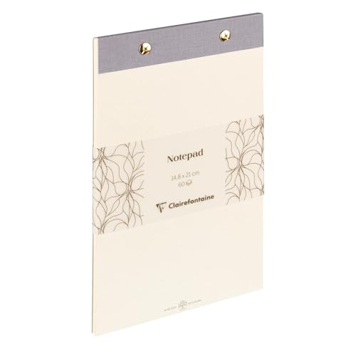 Clairefontaine 116093C - Inspire, Bloc à rivets A5 14,8x21cm, Toile du Marais, 60 feuillets dots détachables, ass.