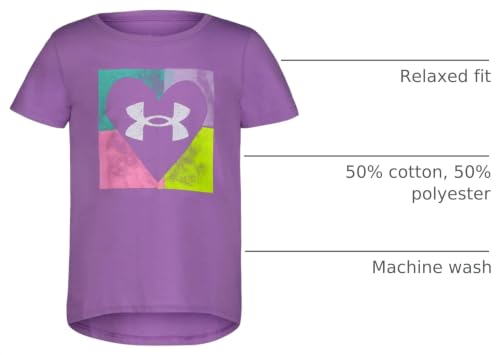 Image of Under Armour Girls Girls Short Sleeve Shirt, Crewneck, Lightweight and Breathable Athletic-t-Shirts