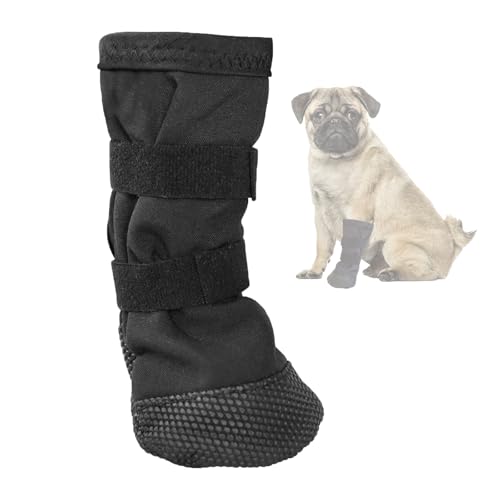 MUYAPAY Hundesocken, Schuhe für Hunde Atmungsaktiv, Shoe Dog Anti Rutsch, Weich Pfotenschutz Hund Verletzung für Innenbereich im Freien, Nach Chirurgischen Eingriffen Wundschutz (M)