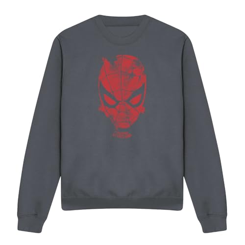 Sudadera Marvel Webhead Unisex cómoda en algodón negro con cuello redondo estilo cómic 4