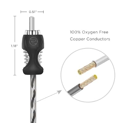 RECOIL RCI43 100% Oxygen Free Copper 4-Channel RCA Audio Cable, Twisted Pair with Noise Reduction (3ft)