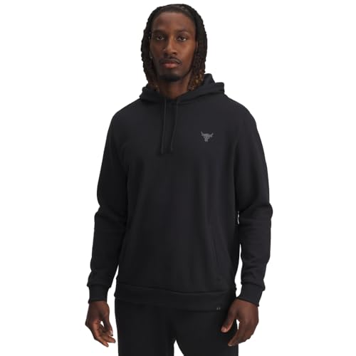 Under Armour Men's Project Rock Rival Fleece Hoodie, (001) Black