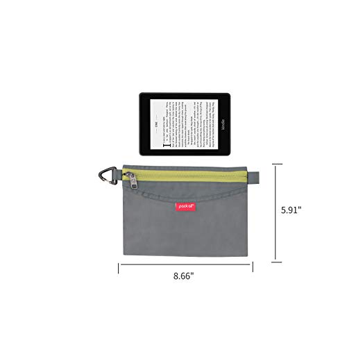 Pack All Water-Resistant Material Zipper Pouch, Mesh Zipper Bags For Storage, Travel, Office (Gray, Small) #TOP5