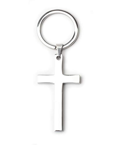 Ruth&Boaz Cross 316L Stainless Steel Strong Key Holder Key Ring