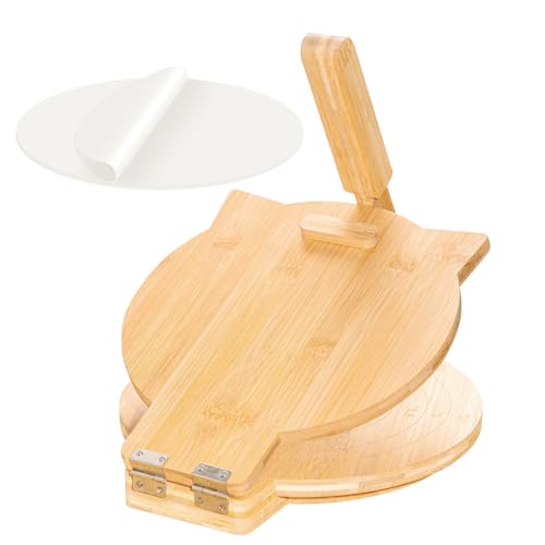 Snapklik.com : Cuesonmy Bamboo Tortilla Press 10 Inch Wooden Tortillas ...