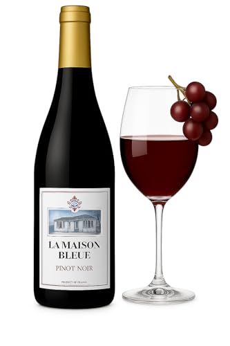 La Maison Bleue Pinot Noir Elegant French Red Wine Smooth & Fruity Premium Product of France 750ml Bottle