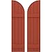 Ekena Millwork ARW101BQ414X46CLH Americraft Four 2 Exterior Real Wood Joined Board-n-Batten Shutters w/Arch Top (Per Pair), 14"W x 46"H, Colorful Leaves