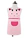Tablier rose en coton brodé motif chat pour enfants de 2 à 4 ans