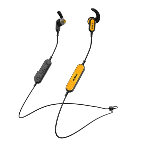 DEWALT Heavy Duty Neckband Bluetooth Earbuds...