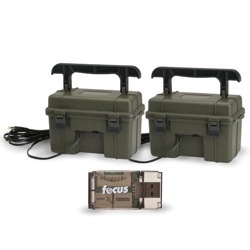Stealth Cam 12V Weatherproof Battery Box with 12V SLA (Green 2 Pack)