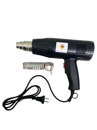 DELIVERYPAX Aerostrovilos 2000W Heat Gun with Nozzle & Extra Heater Coil Heavy Duty | 10x Life Dual Temperature (400C-650C) | Ideal for Industrial Use, Shrink Wrap, PVC, Paint Removal & DIY Projects