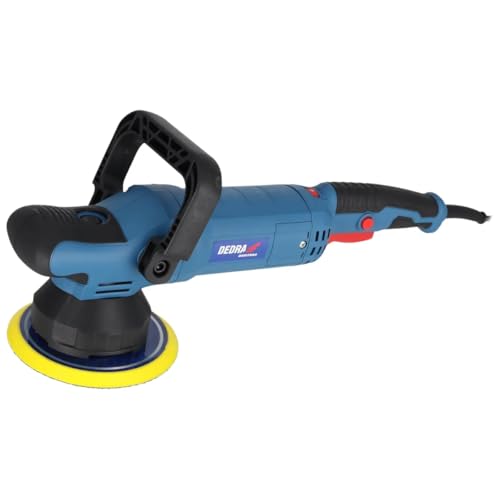 Exzenter-Rotationspoliermaschine, elektrisch, DEDRA, Leistung 900 W, Drehzahl 800-4000 U/Min, Pads ø 150 mm, zum Trockenpolieren von Oberflächen, Sanftanlauf, komfortabler Zusatzgriff, M14 Exzenter-Rotationspoliermaschine, elektrisch, DEDRA, Leistung 900 W, Drehzahl 800-4000 U/Min, Pads ø 150 mm, zum Trockenpolieren von Oberflächen, Sanftanlauf, komfortabler Zusatzgriff, M14